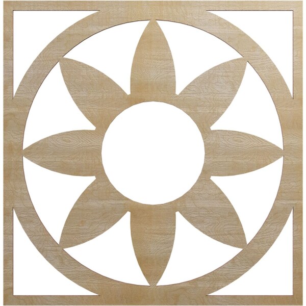 Ekena Millwork Blume Wood Fretwork Pierced Ceiling Medallion, Birch, 22"OD x 7 5/8"ID x 3/8"T CMWP22X22X0375BLBI - main